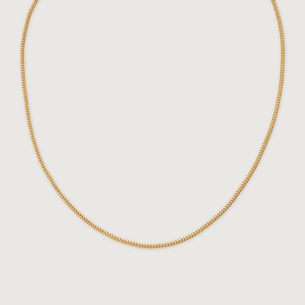 22KT Yellow Gold Effulgent Subtle Heart Carved Motif Gold Chain,,hi-res image number null