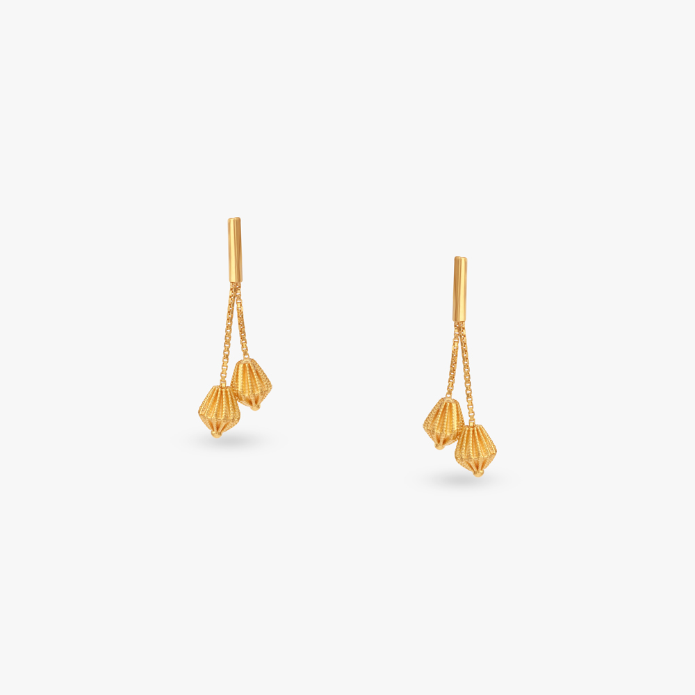 Tassel Whispers Gold Drop Earrings,,hi-res image number null
