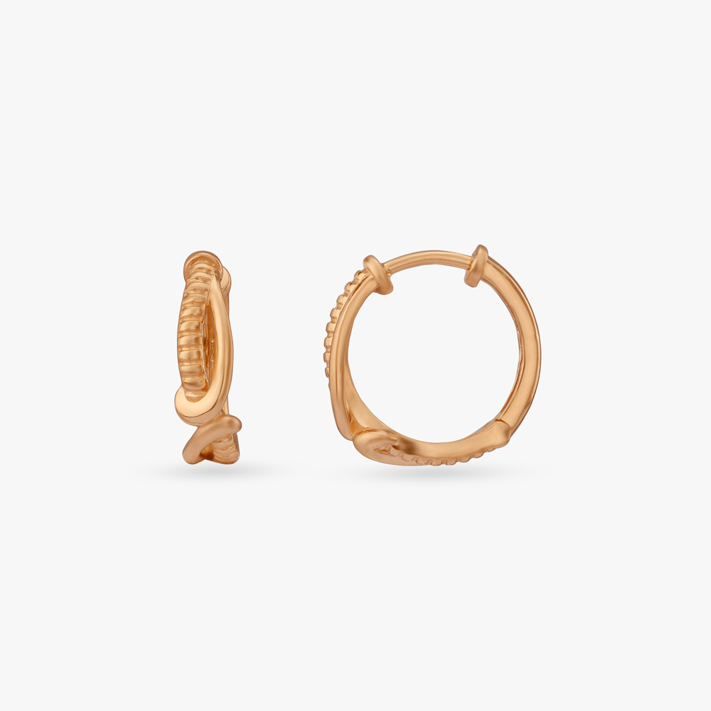 

Twisted Rope Gold Hoop Earrings