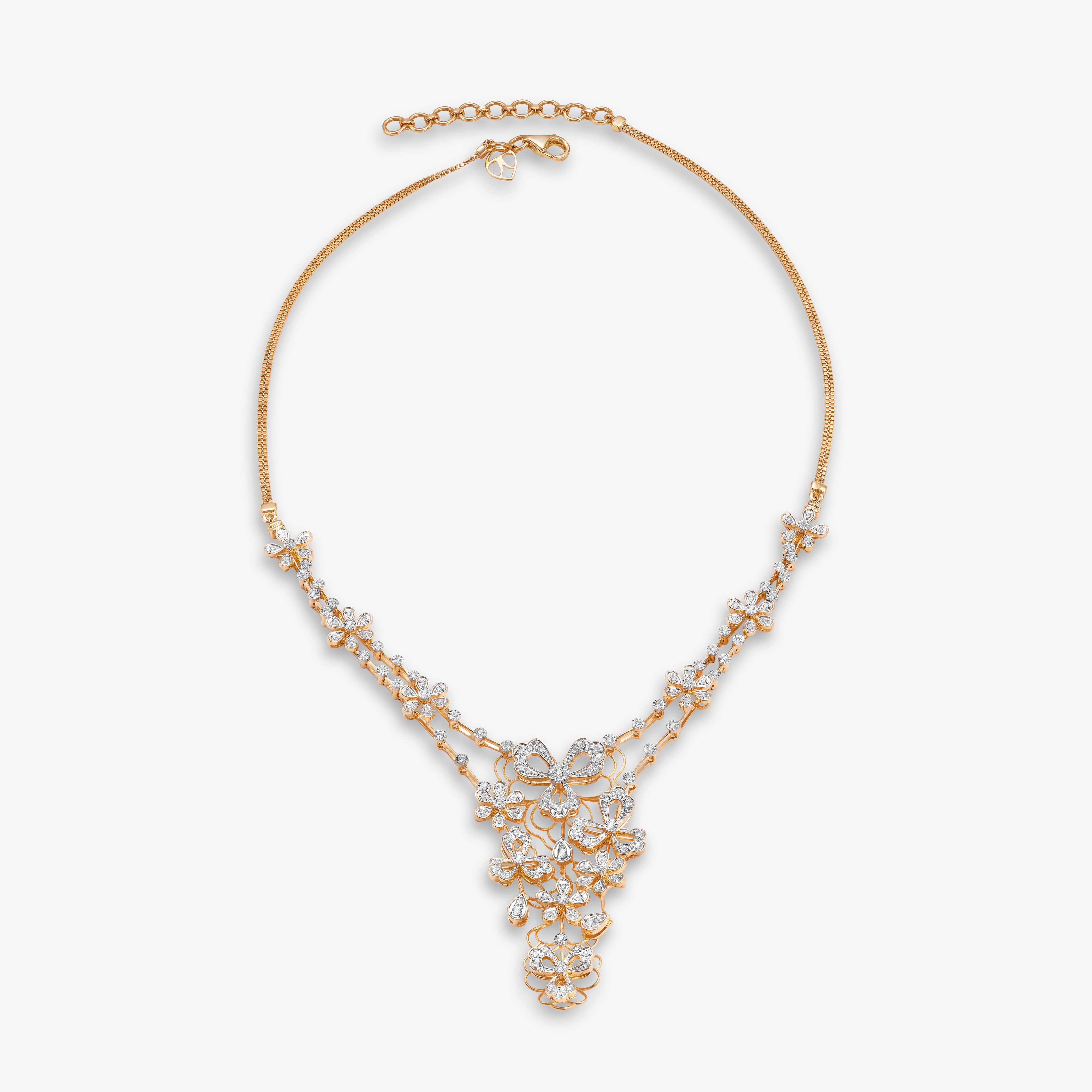 Draped Radiance Diamond Necklace Set,,hi-res image number null