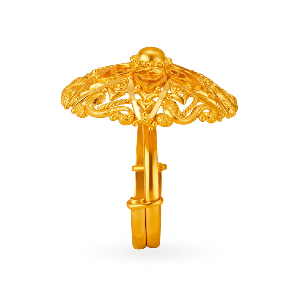 Hypnotic Gold Finger Ring,,hi-res image number null
