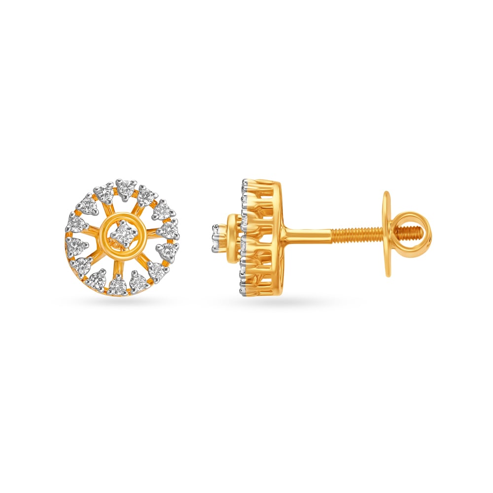 Stately Circlet Diamond Stud Earrings,,hi-res image number null