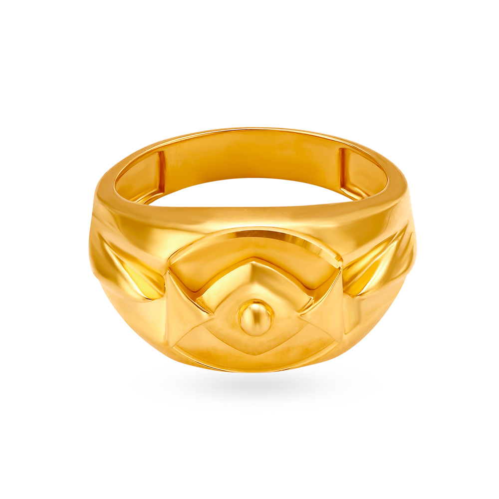 Surreal Gold Finger Ring for Men,,hi-res image number null