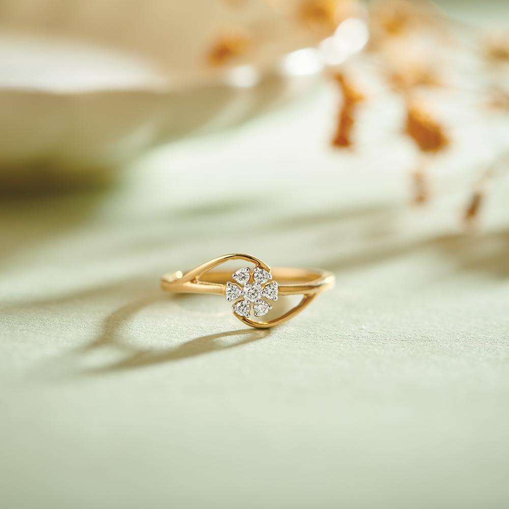 Soft Flower Diamond Ring,,hi-res image number null