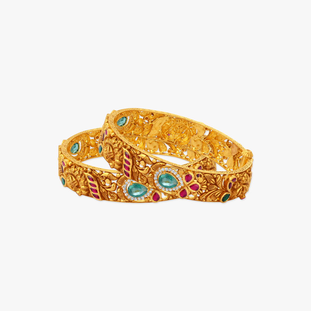 Palace Garden Gold Bangles,,hi-res image number null