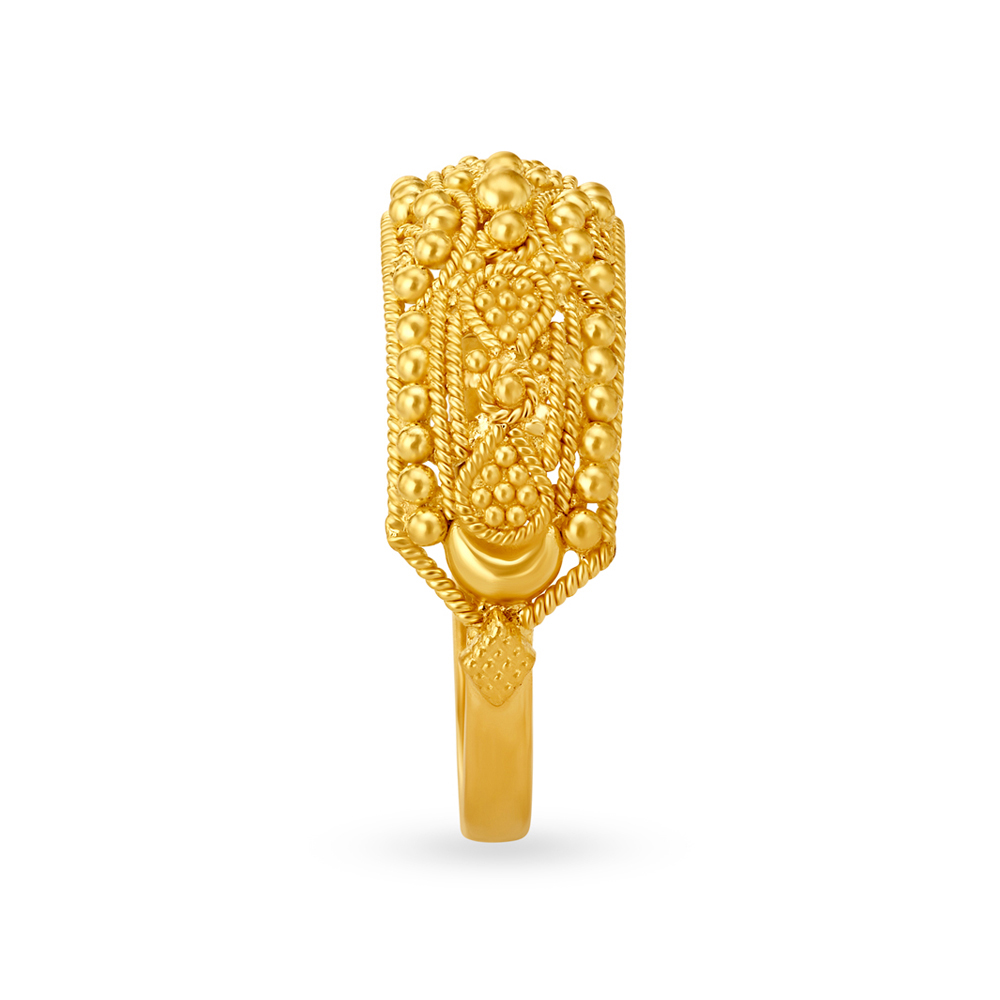 Ornate Antique Gold Finger Ring,,hi-res image number null