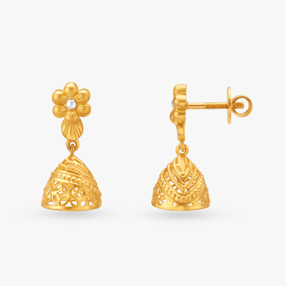 Blooming Elegance Jhumka,,hi-res image number null