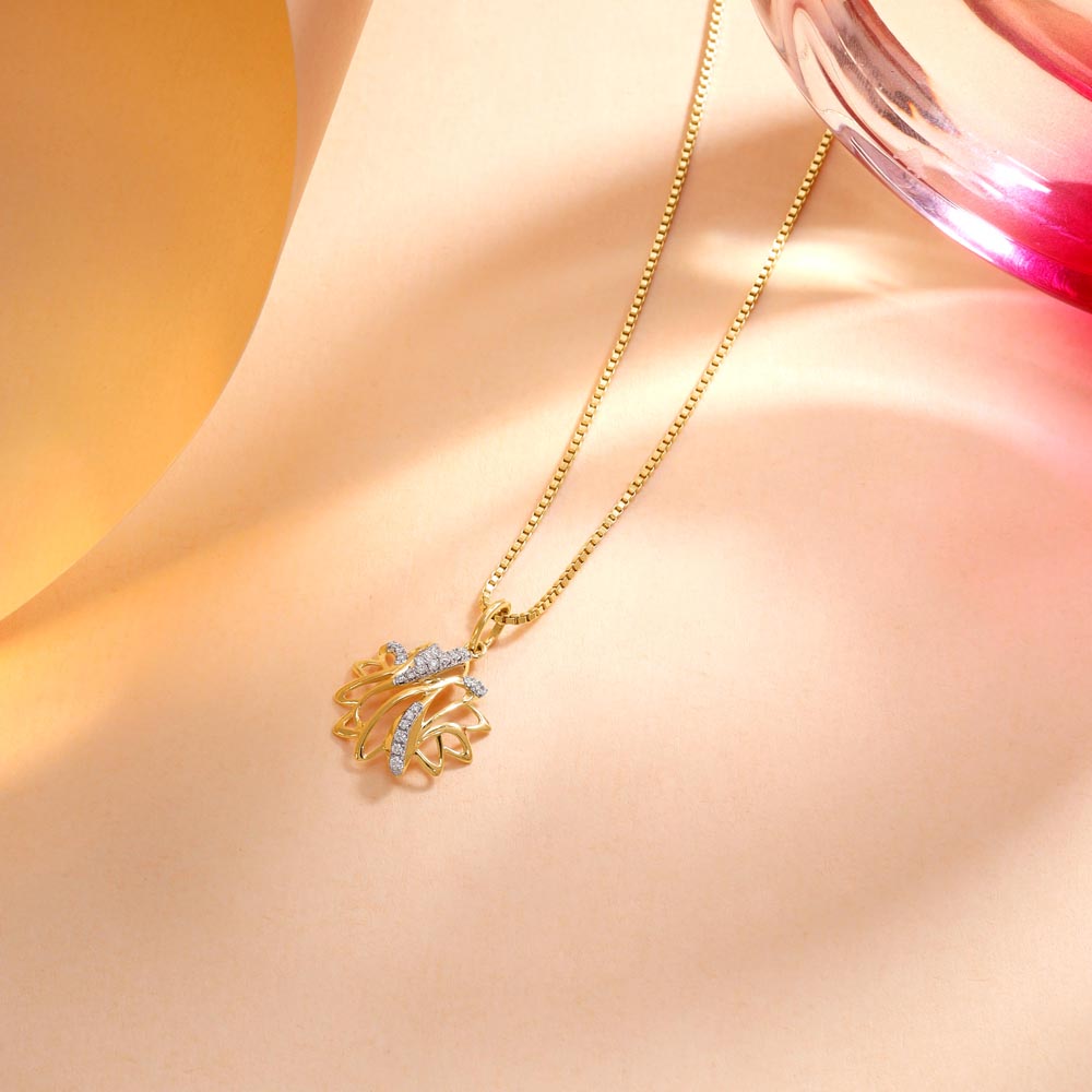 Whimsical Flow Diamond Pendant,,hi-res image number null
