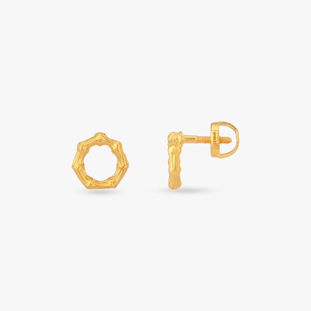 

Untamed Halo Gold Stud Earrings