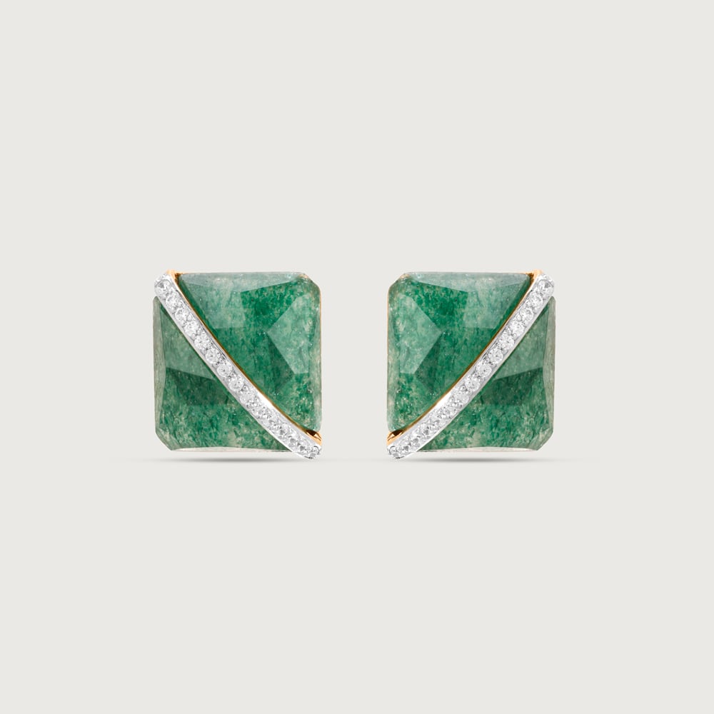 Royal Glow Quartz Stud Earrings,,hi-res image number null