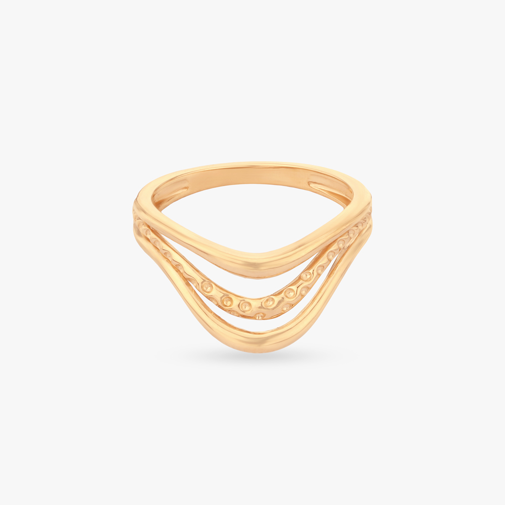 Flowing Wave Gold Ring,,hi-res image number null
