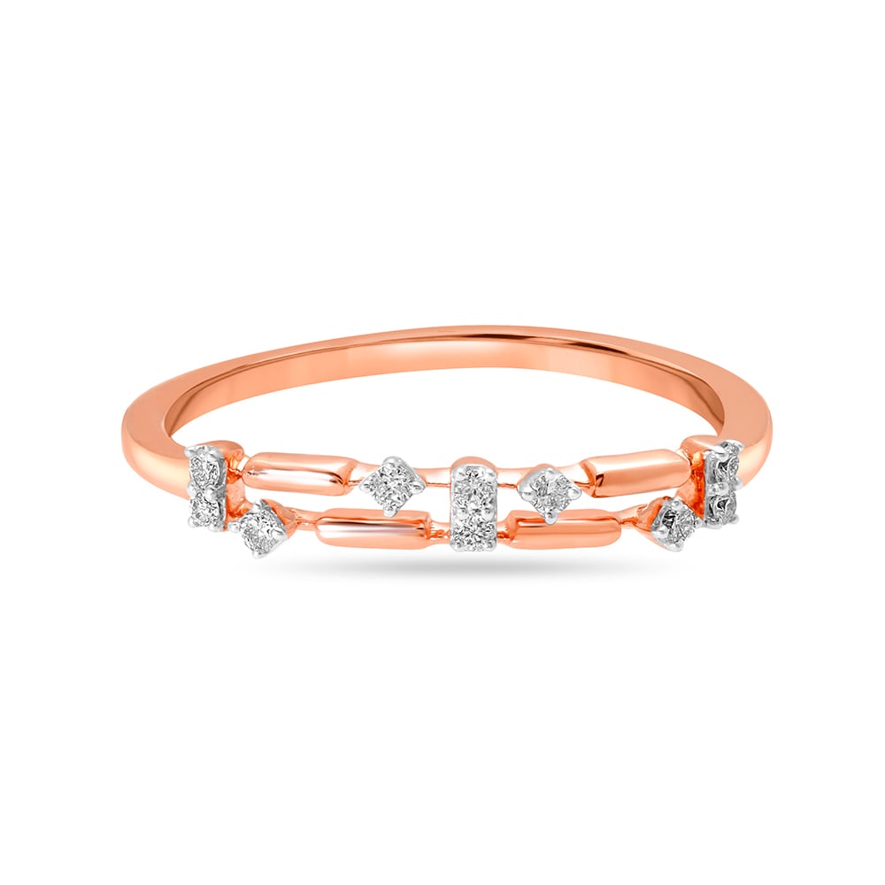 14KT Rose Gold Timeless Minimalism Diamond Finger Ring,,hi-res image number null