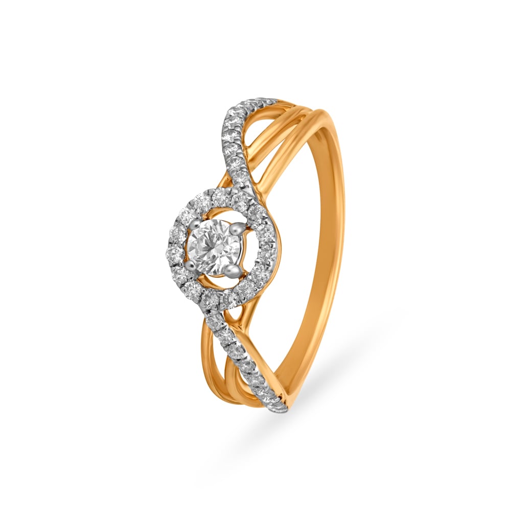 

Wave Diamond Finger Ring