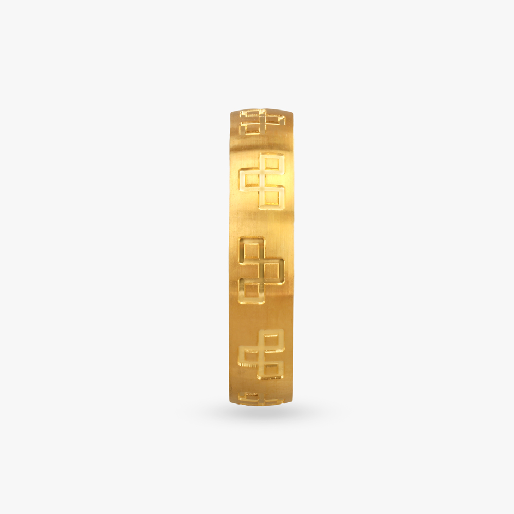 Majestic Grid Gold Finger Ring for Men,,hi-res image number null
