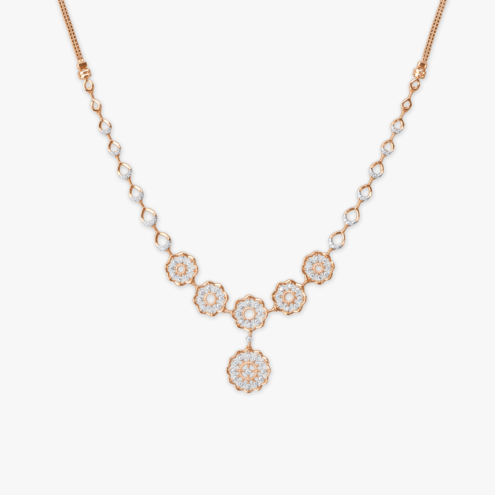 Floral Symphony Diamond Necklace Set,,hi-res image number null