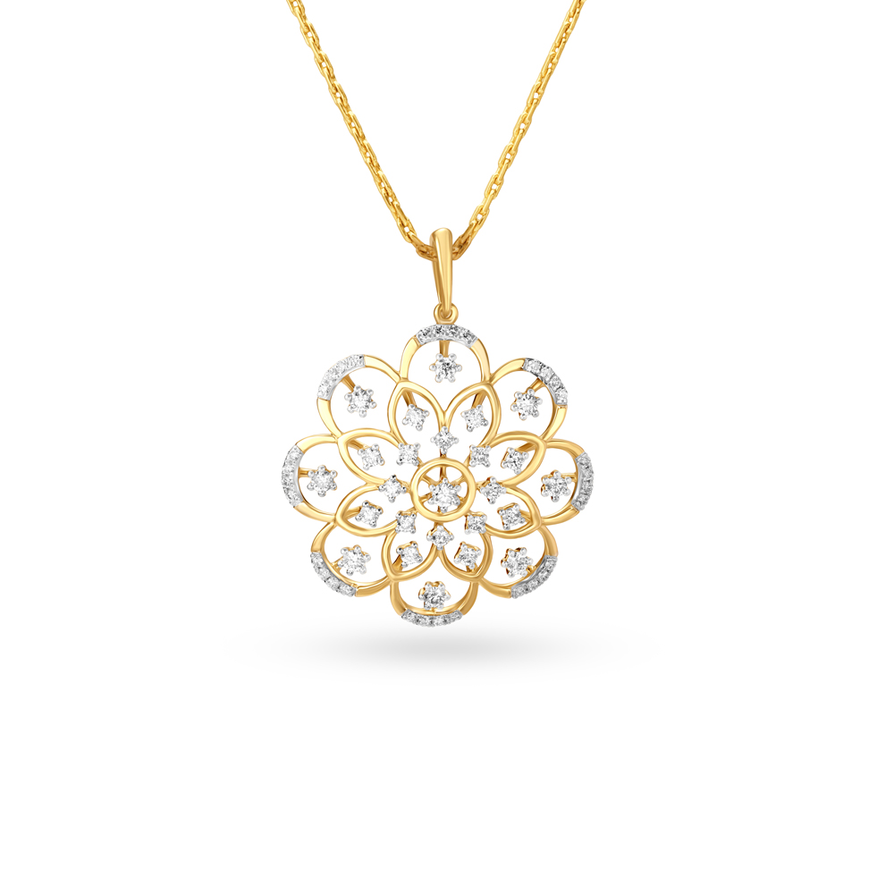 Entrancing Gold and Diamond Pendant