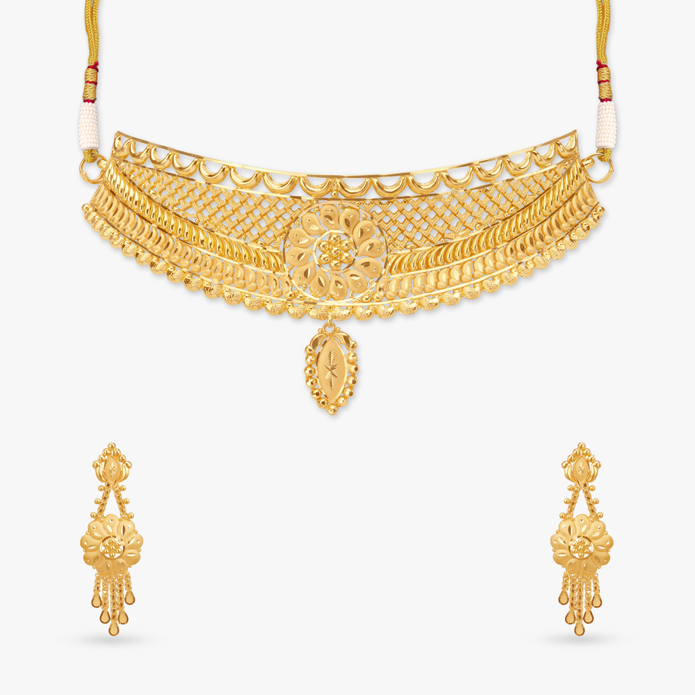 Royal Charm Gold Necklace Set,,hi-res image number null