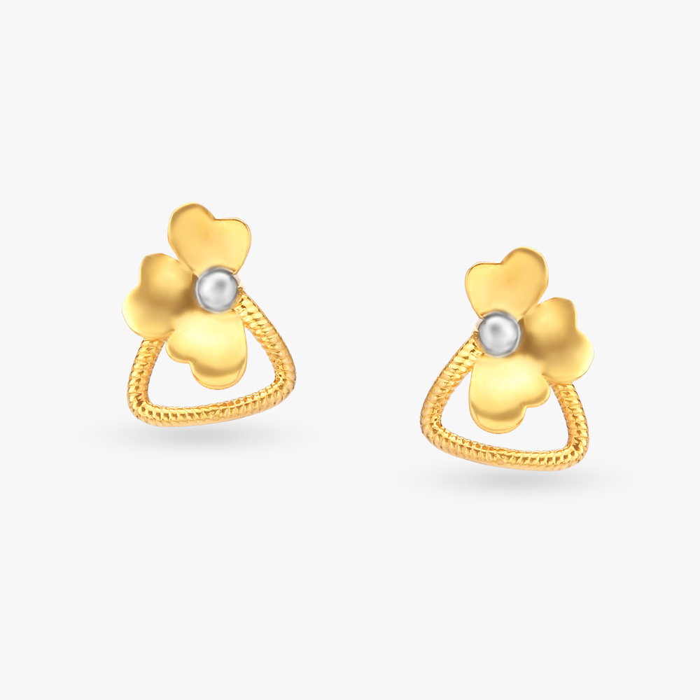 Blooming Gold Stud Earrings,,hi-res image number null