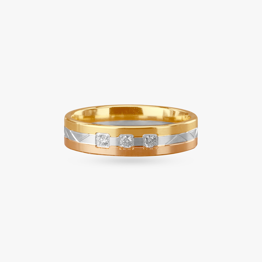 Trinity Edge Diamond Ring for Men,,hi-res image number null