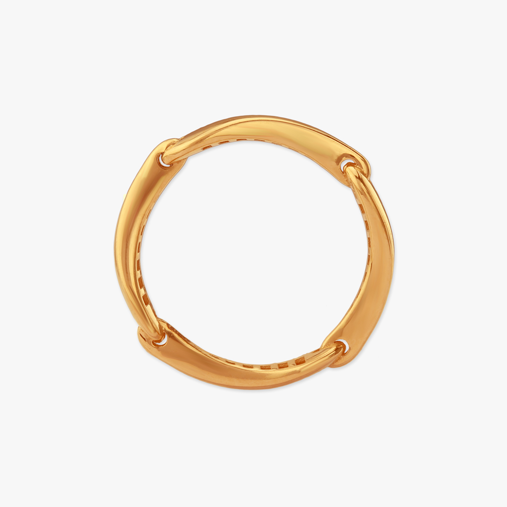 Interlock Flow Gold Ring,,hi-res image number null