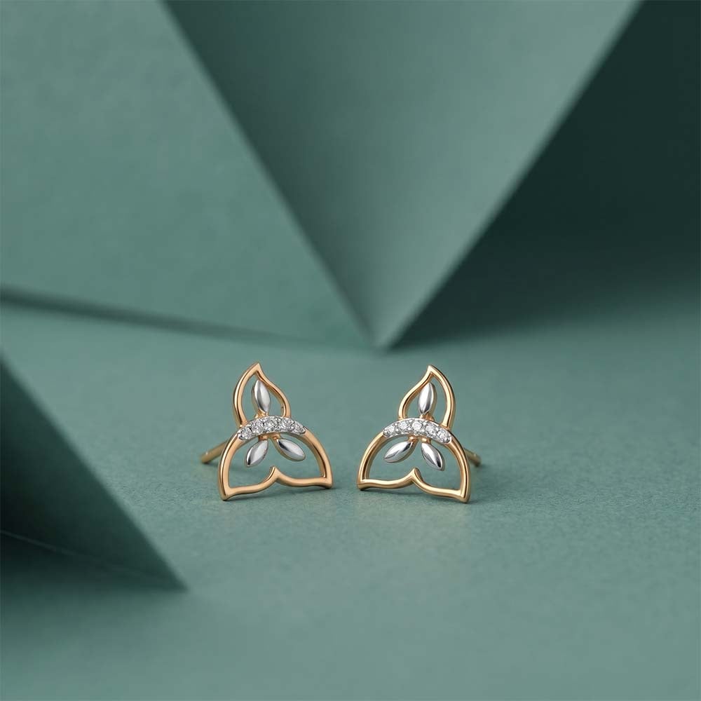 Trinity Flame Diamond Stud Earrings,,hi-res image number null