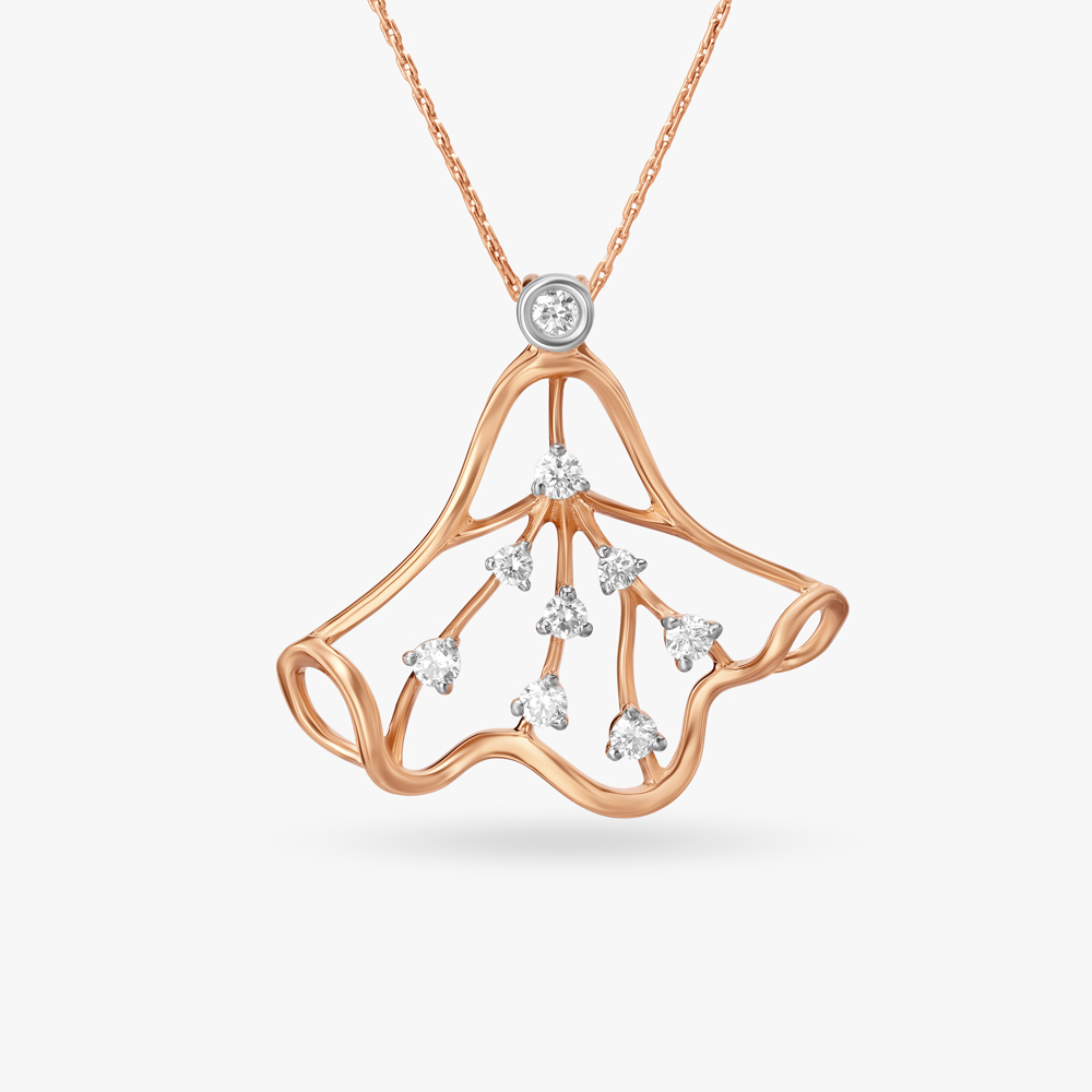 Whispering Petals Diamond Tulip Pendant
