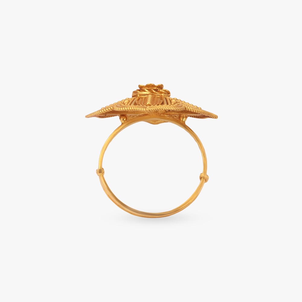 Sunlit Rhythm Gold Finger Ring,,hi-res image number null