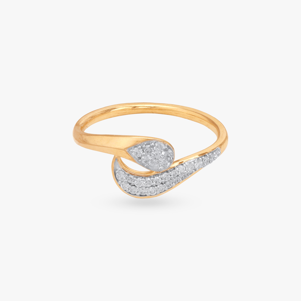 Graceful Curve Diamond Finger Ring,,hi-res image number null