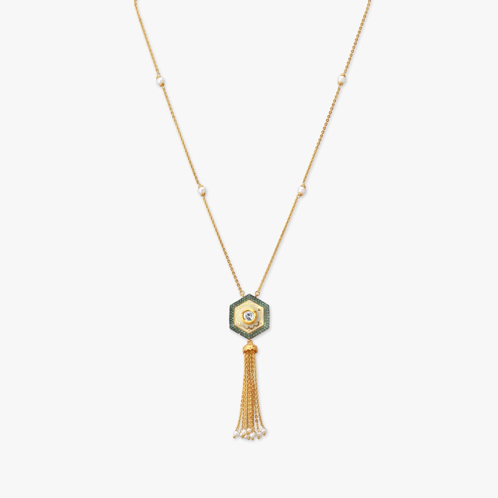 Mosaic Majesty Gold Necklace Set,,hi-res image number null