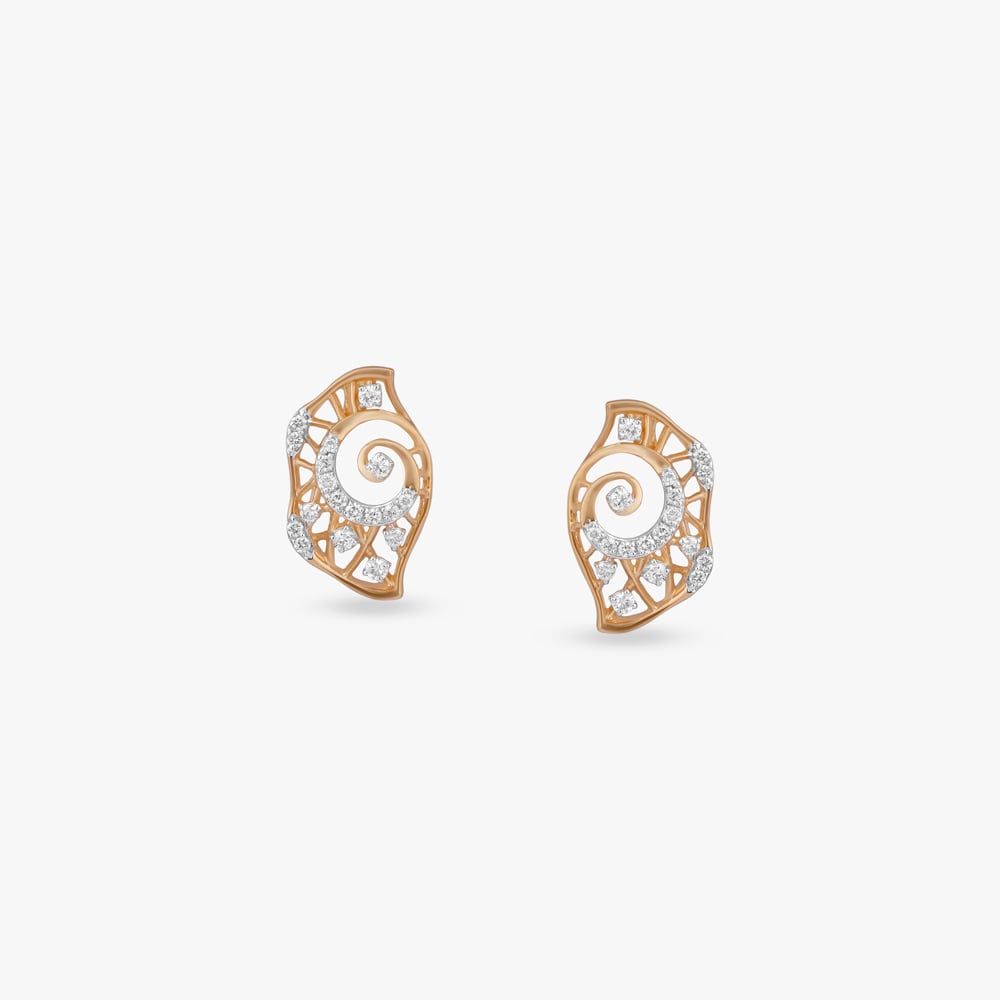 

Spiral Radiance Diamond Stud Earrings