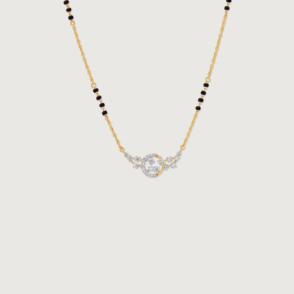 Graceful Flourishing Diamond Mangalsutra,,hi-res image number null