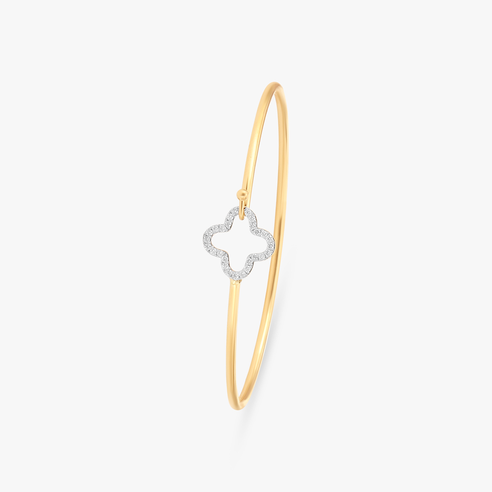 Floral Openable Diamond Bangle,,hi-res image number null