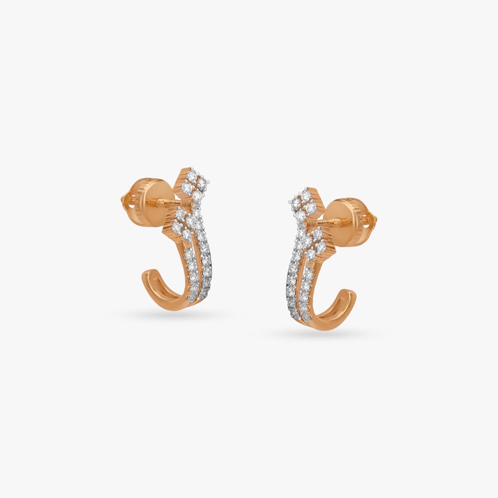 Twin Spark Diamond Stud Earrings,,hi-res image number null