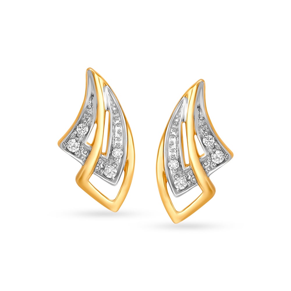 Alluring Contemporary Diamond Stud Earrings,,hi-res image number null
