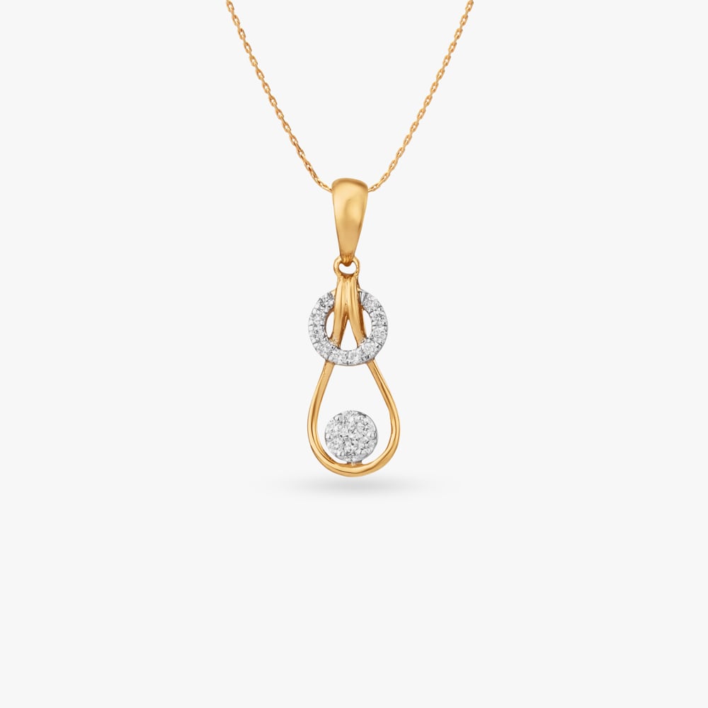 

Twirl Sparkle Diamond Pendant