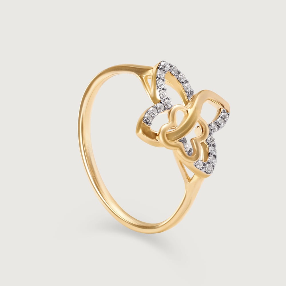 Interlace Allure 14KT Gold & Diamond Ring,,hi-res image number null