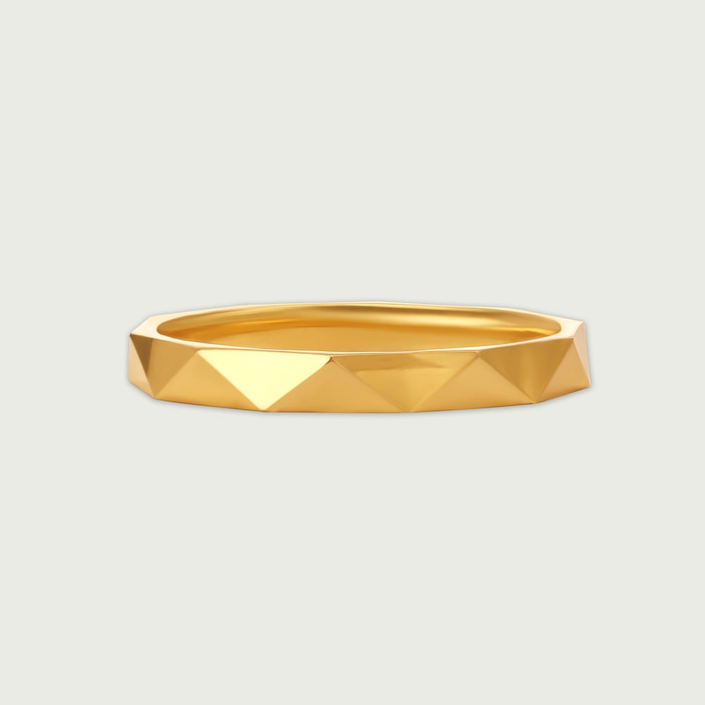 22KT Yellow Gold Striking Abstract Finger Ring,,hi-res image number null