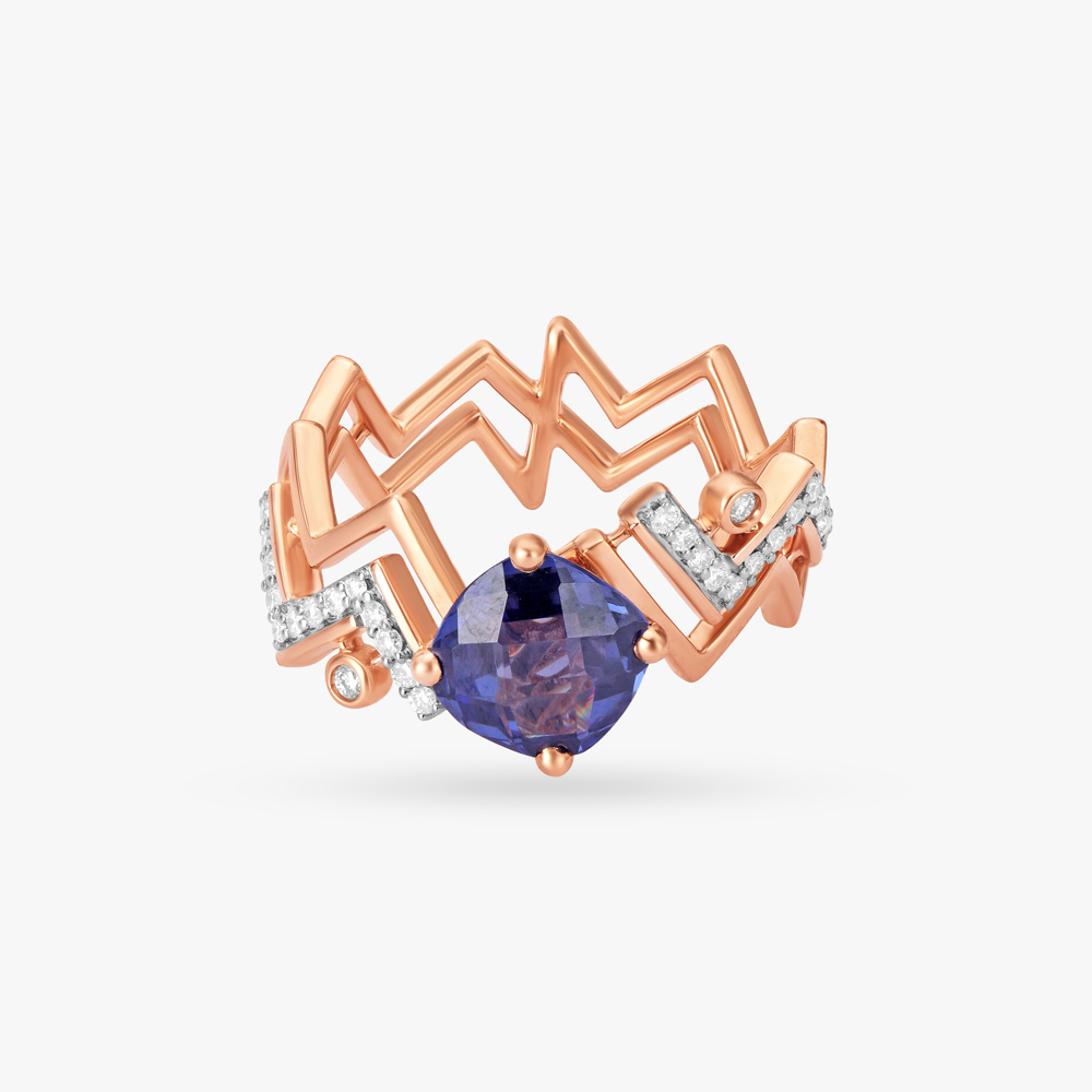 Purple Panache Finger Ring,,hi-res image number null