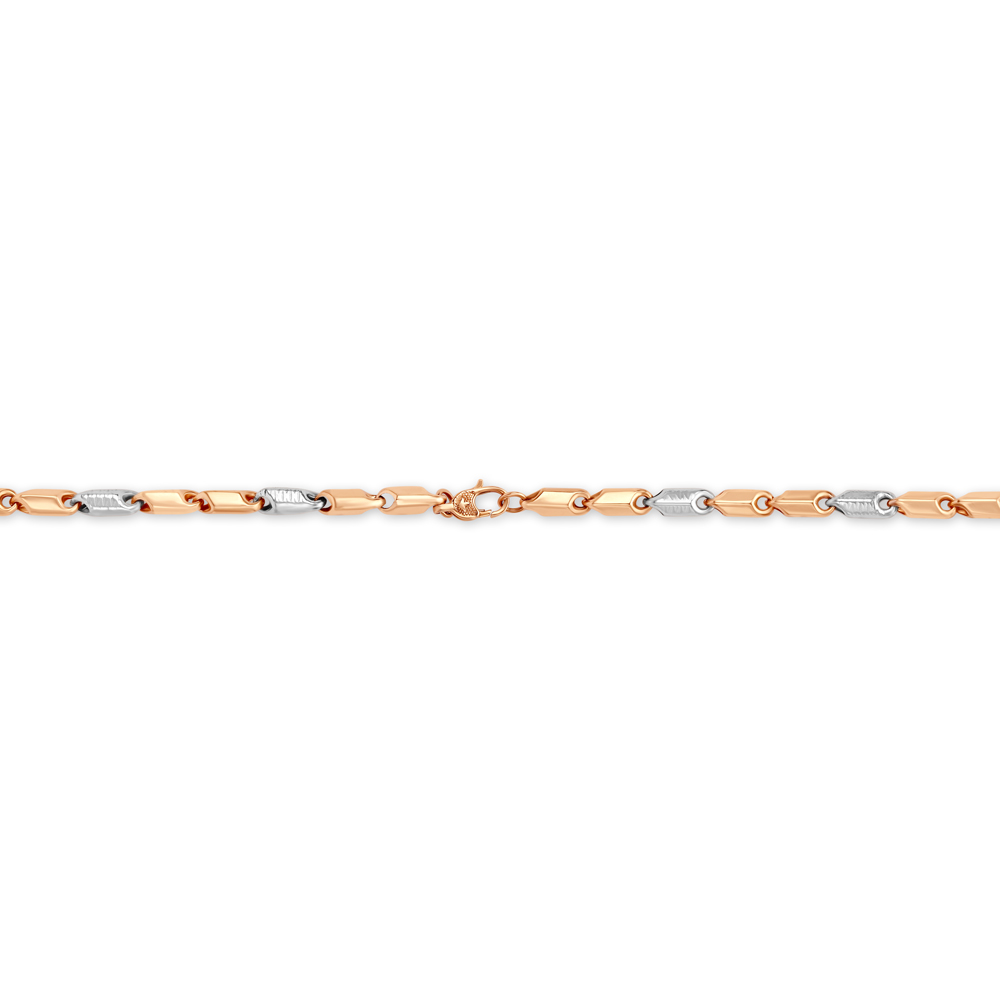 Intricately Carved Dual Tone Gold Chain For Men,,hi-res image number null