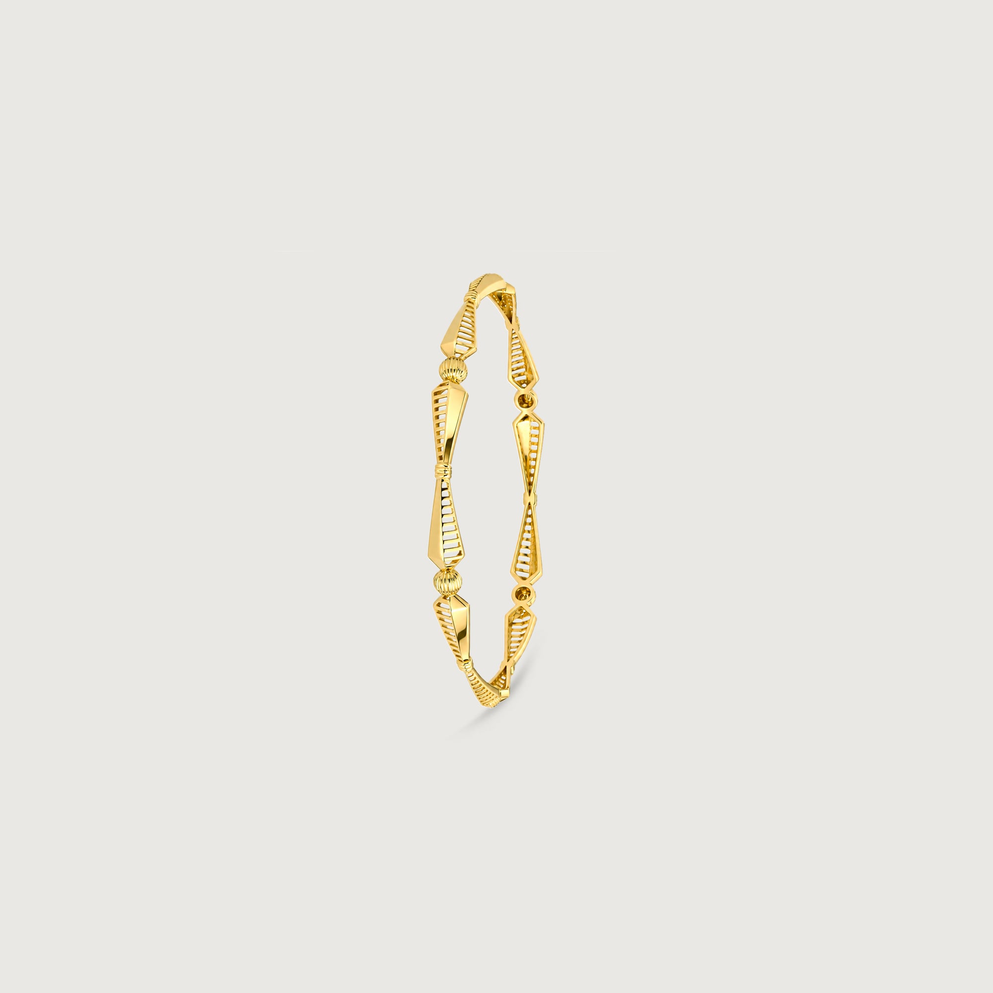 Rhythmic Facet Gold Bangle,,hi-res image number null