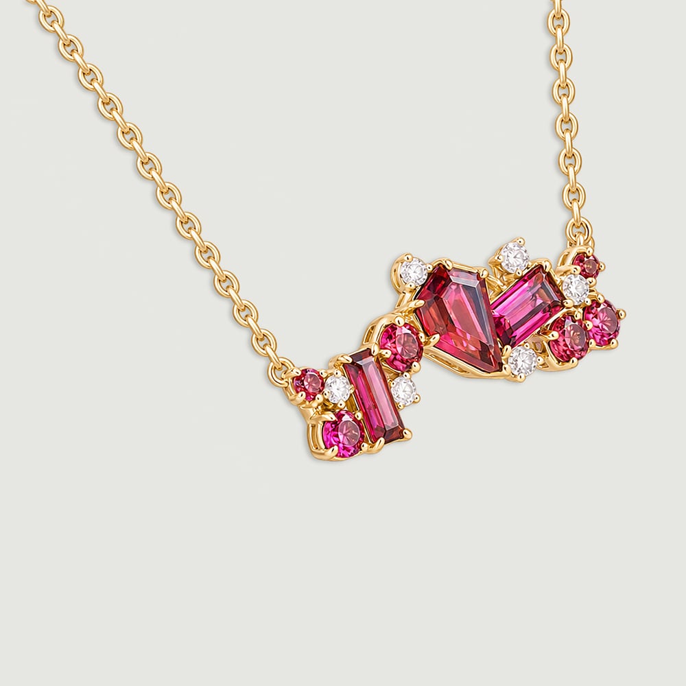 Radiant Rhythmic Pink Garnet Necklace,,hi-res image number null