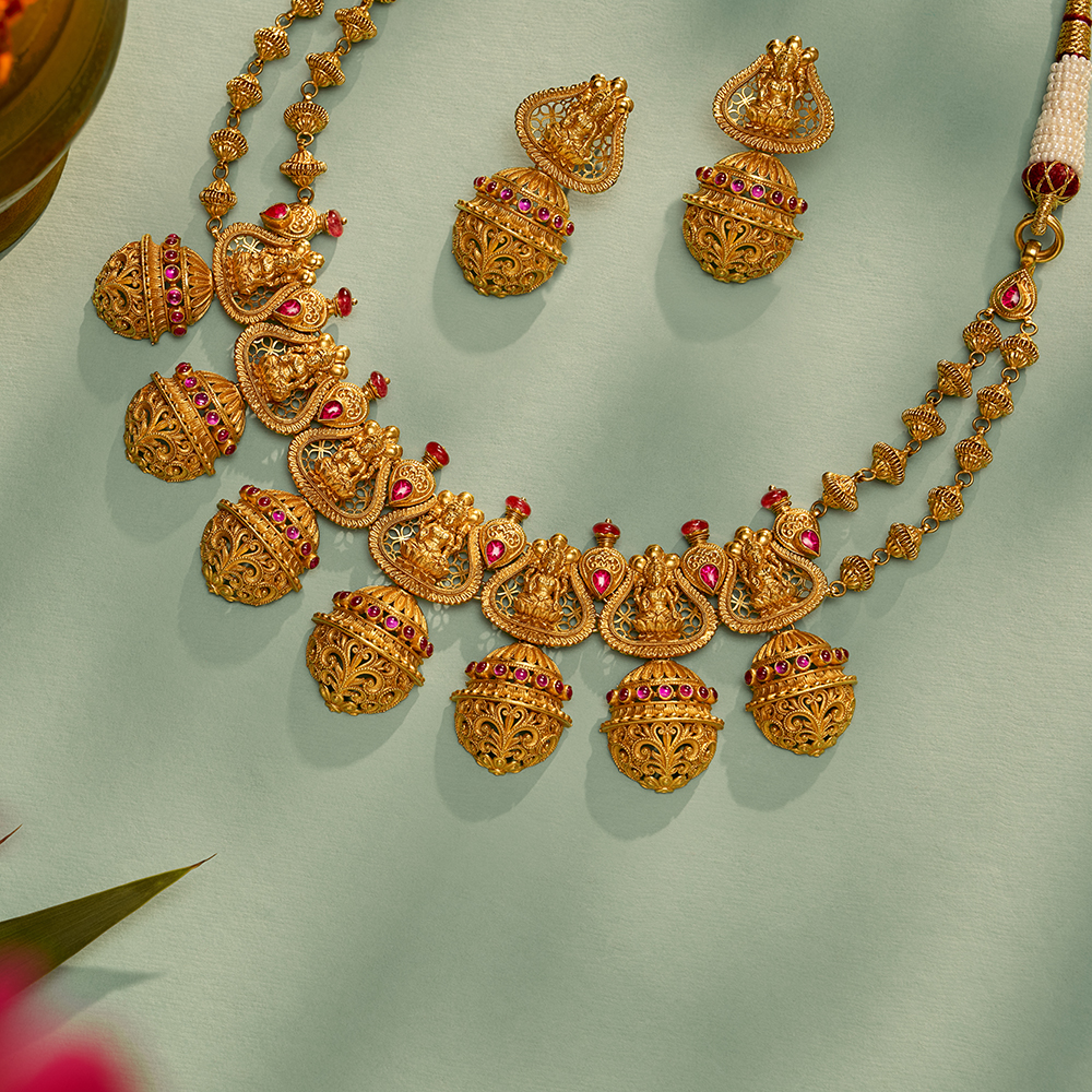 Opulent Nakashi Gold Necklace Set,,hi-res image number null