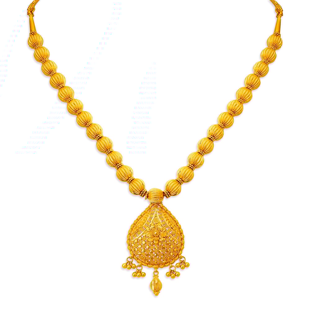 Stately Gold Nakashi Necklace Set for the Tamil Bride,,hi-res image number null