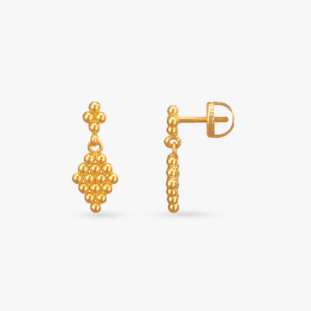 

Bubble Cluster Gold Drop Earrings