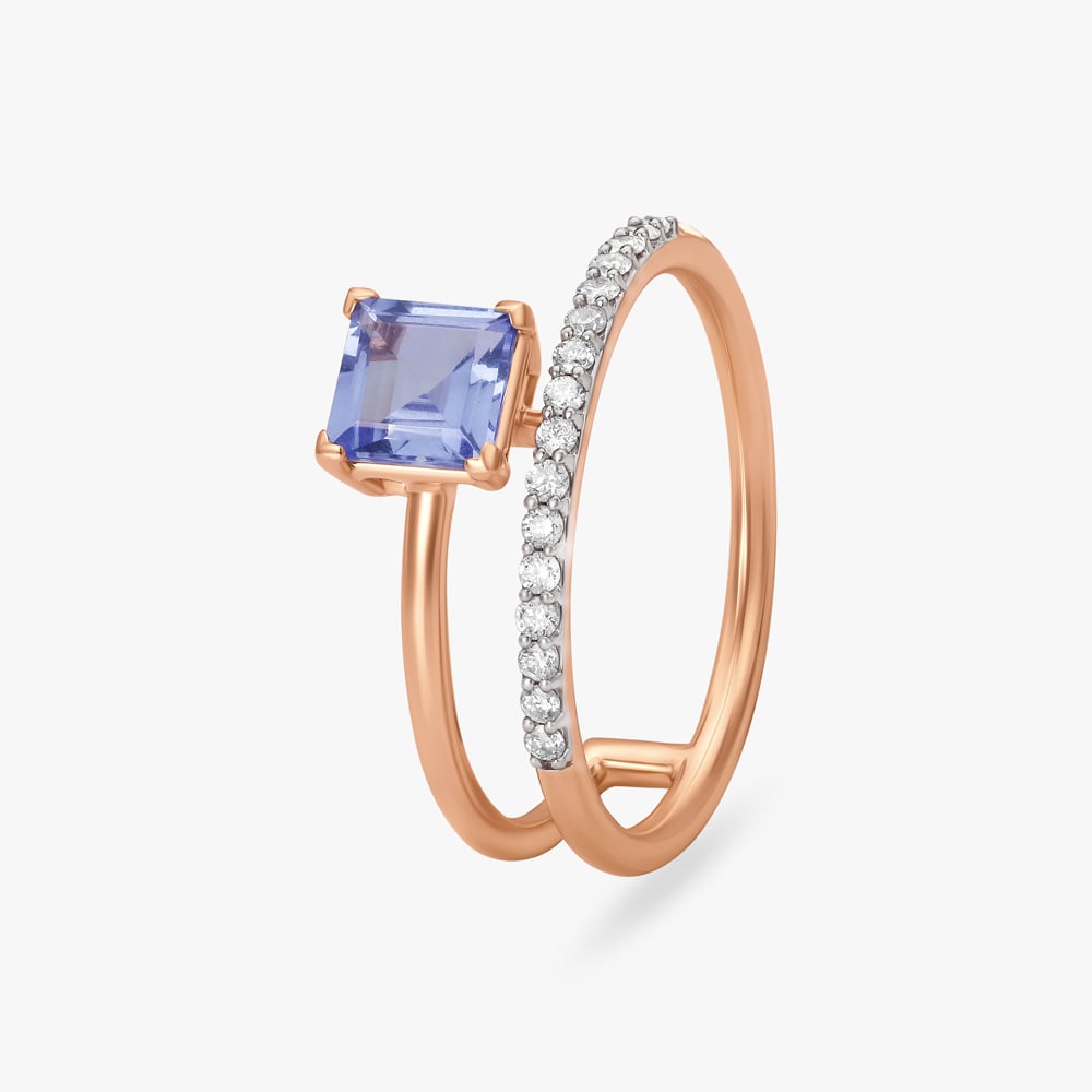 Enchanted Azure Elegance Diamond Finger Ring,,hi-res image number null
