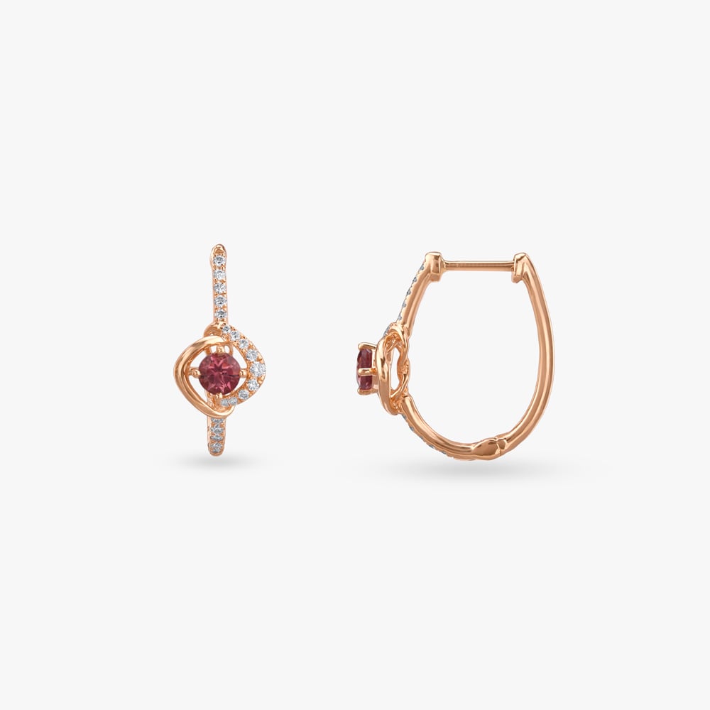 Cupid�s Delight Diamond Hoop Earrings,,hi-res image number null