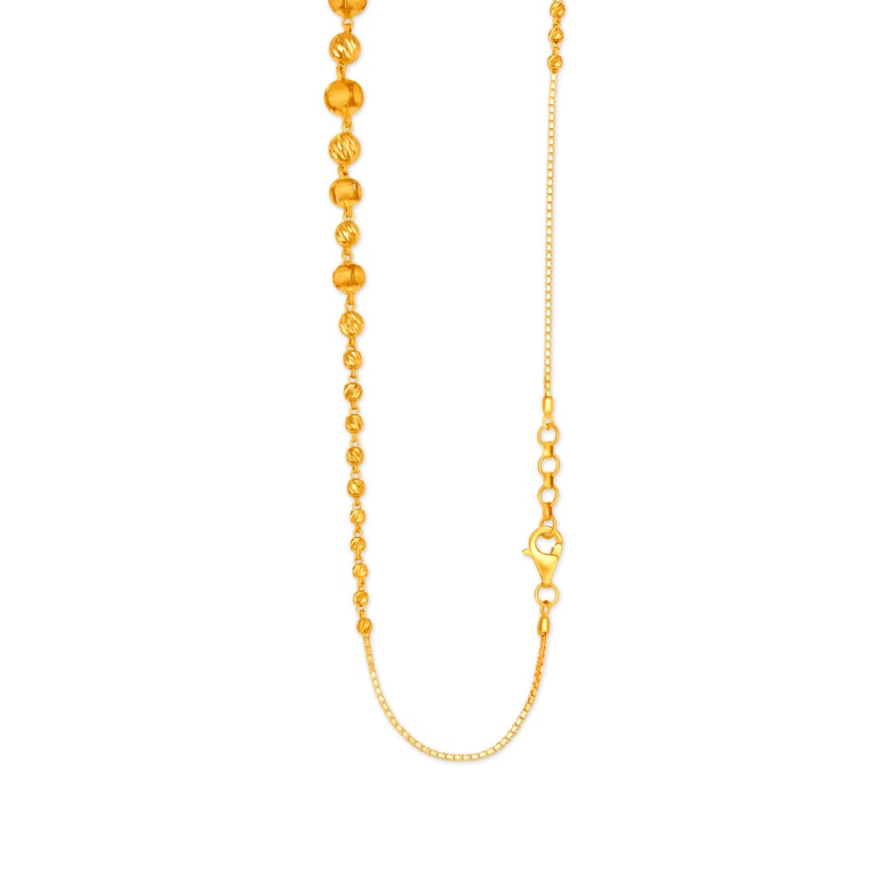 Intricate Work Fancy Bead Gold Chain,,hi-res image number null