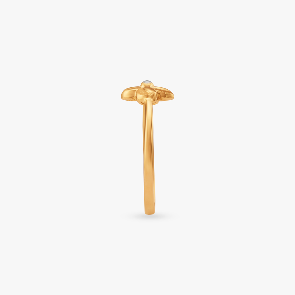 Petite Floral Gold Ring,,hi-res image number null