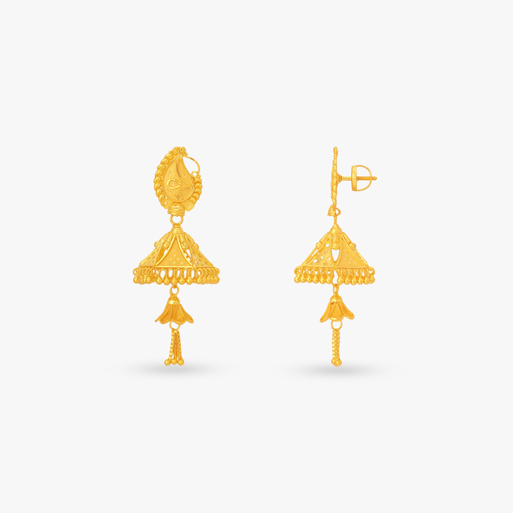 Cone Bell Jhumka Earrings,,hi-res image number null