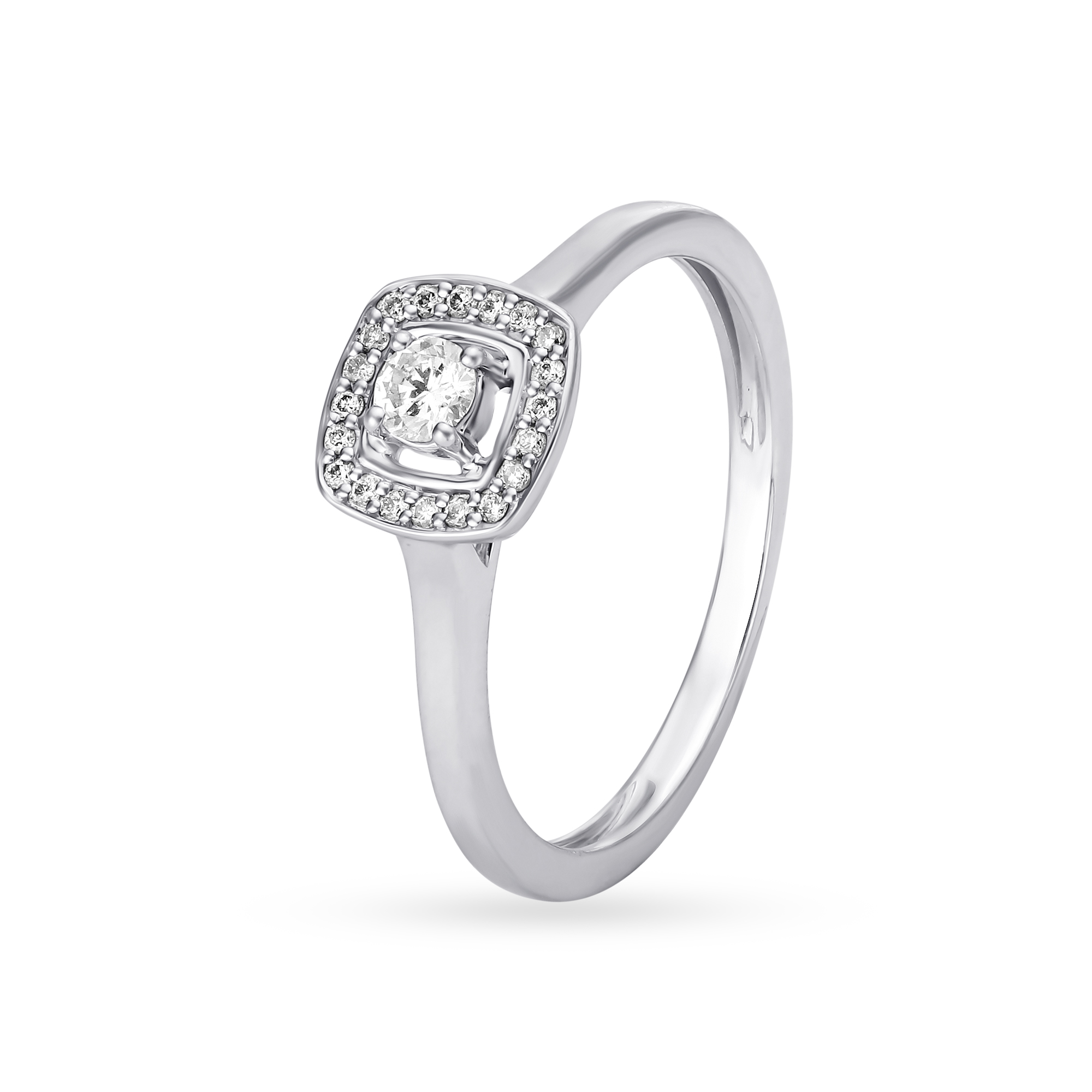14kt White Gold Diamond Finger Ring,,hi-res image number null